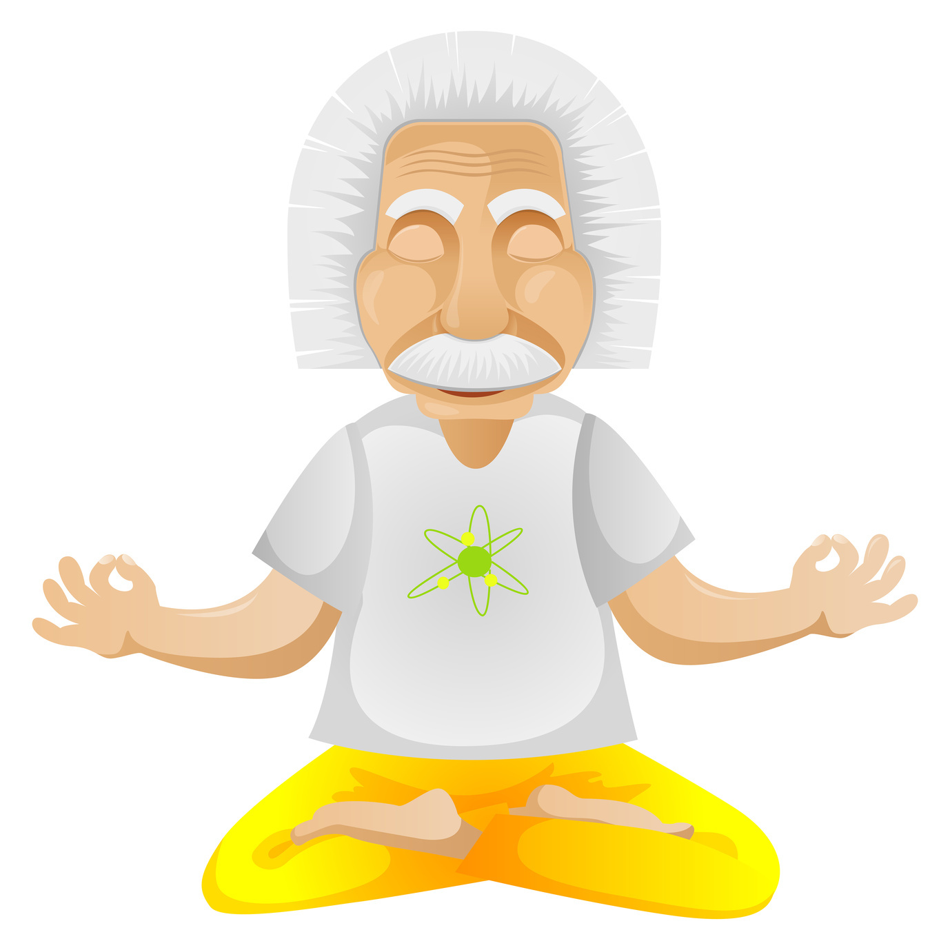 Einstein meditating