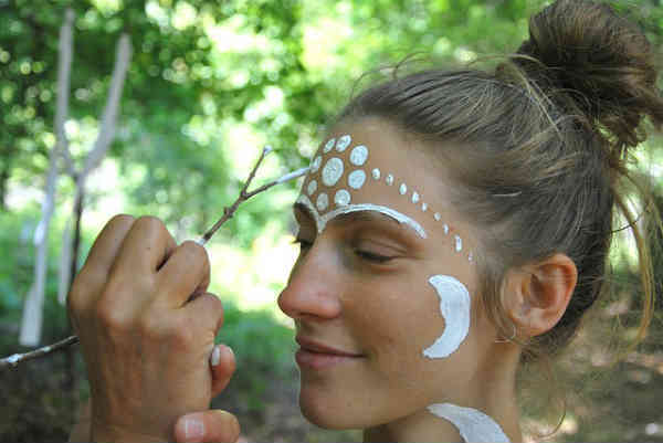 rebirthing ritual painting on face