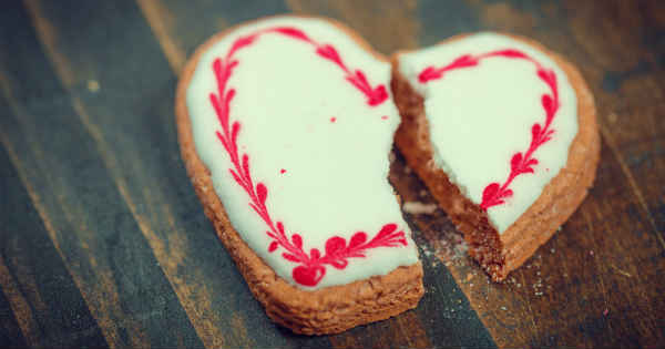 broken up heart shaped cookie