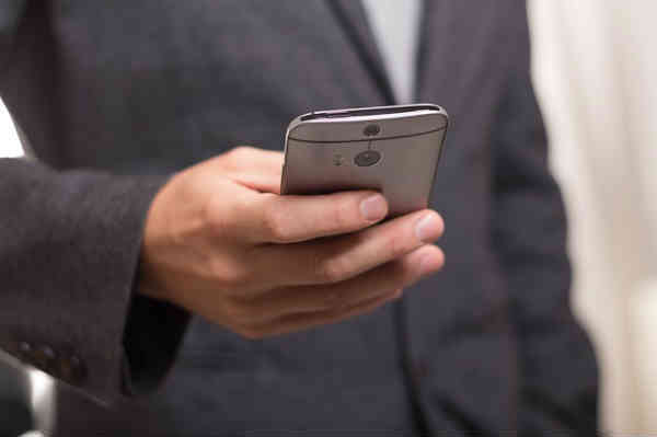 businessman taking phone call