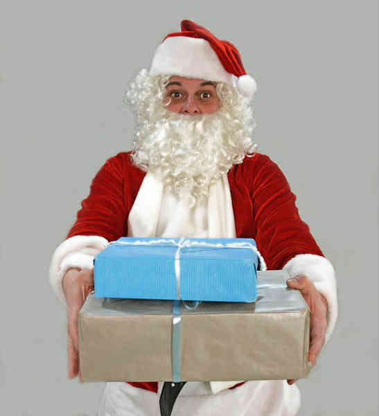 santa giving gifts