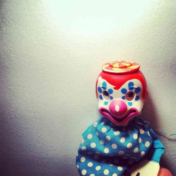 a scary clown doll