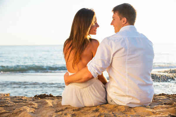 a couple on a beach