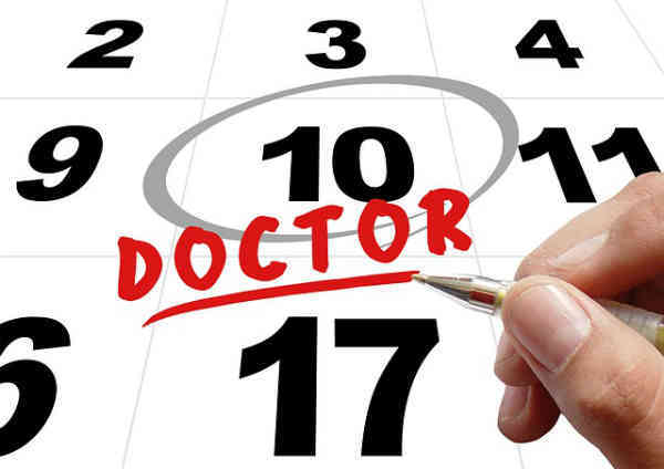 doctors appointment marked on calendar