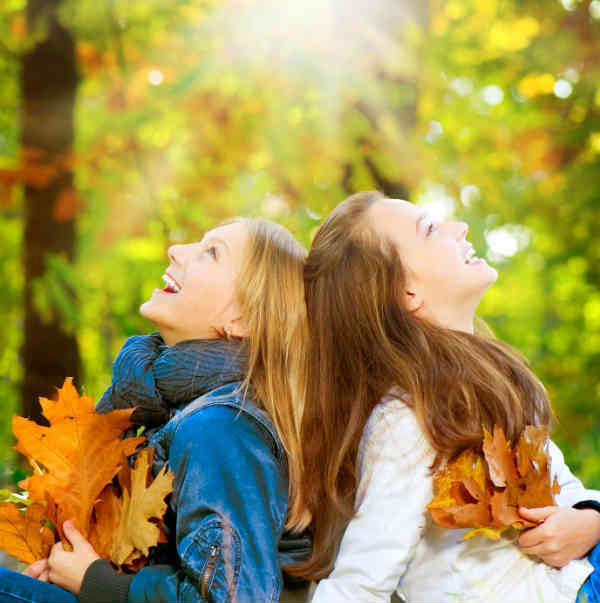 girlfriends in the forest