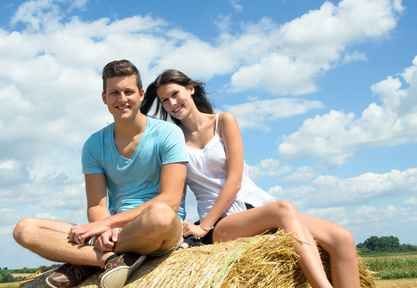 happy couple enjoying their time