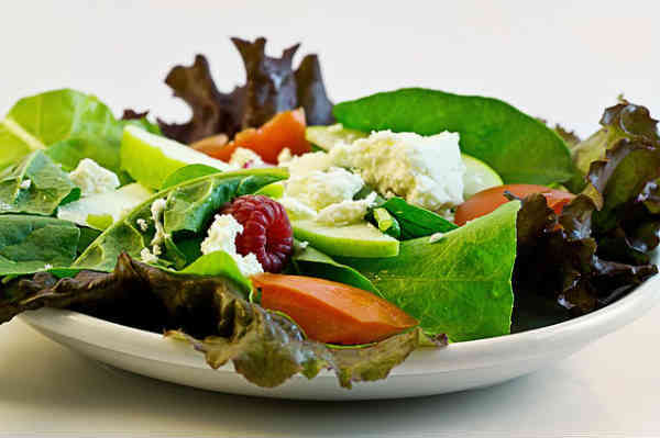 eating a healthy salad