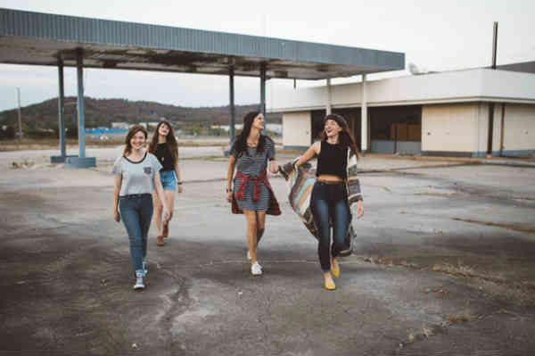 lady friends having a good time