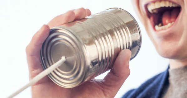 man talking in a can