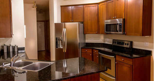 microwave in a modern kitchen