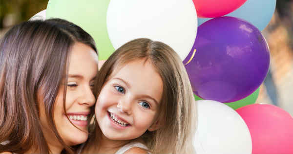 mother and daughter having a good time