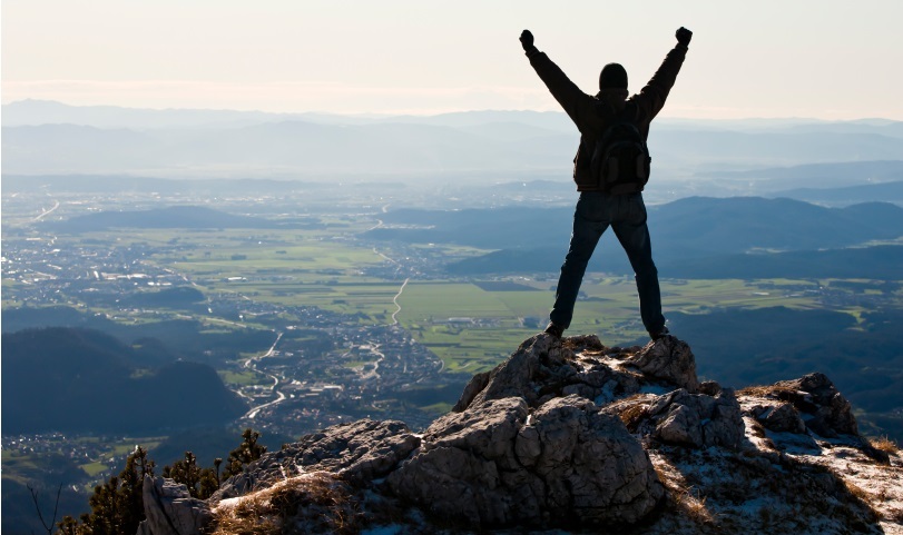 responsible man on mountain