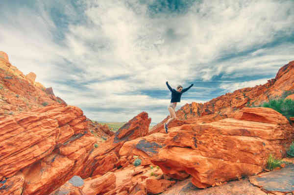 woman enjoying time out in nature