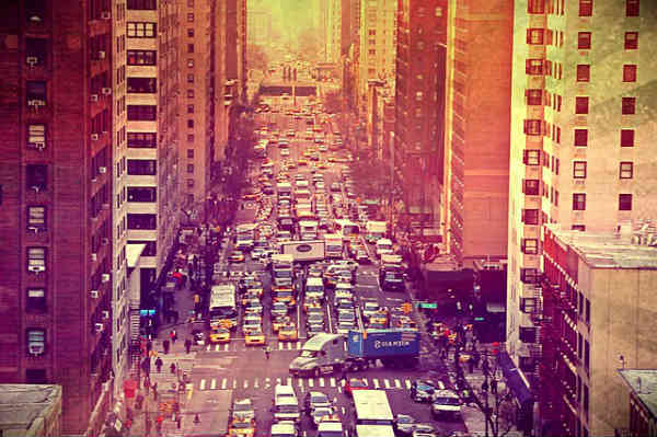traffic jam in city