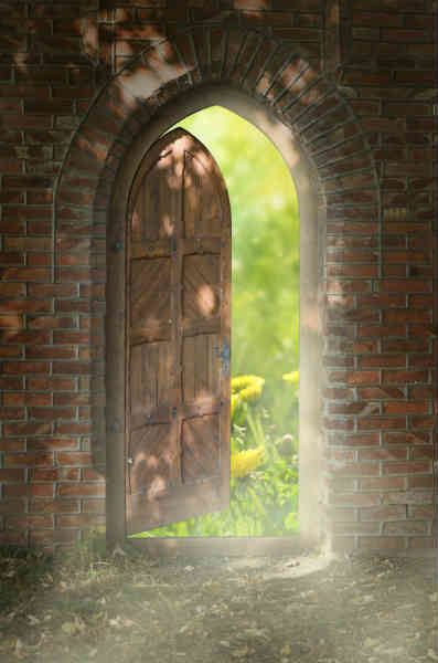 open door leading to dreamland