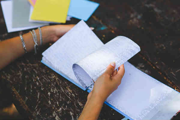 a person reading old diary entries