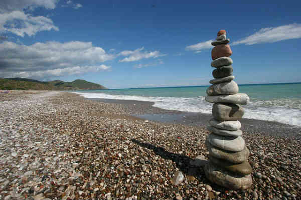 stones on the beach