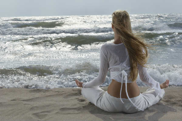 woman meditating