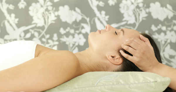 woman enjoying treatment